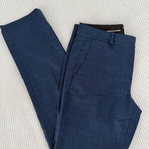 Banana Republic Ryan Fit Navy Plaid Pants